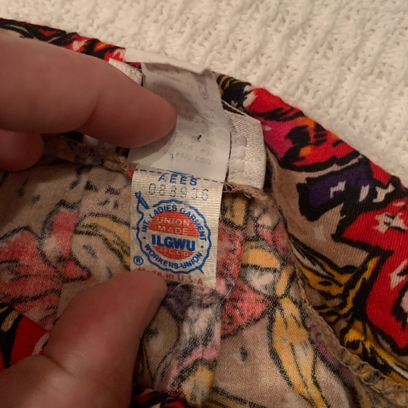 Vintage Tropical Bird Print Skirt - Picture 4 of 5